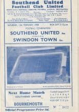 Southend United Reserves v Swindon Town Reserves 15-Feb-1958