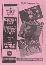 Exeter City v Torquay United  31-Jul-1993