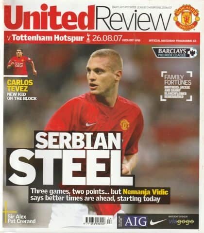 Manchester United v Tottenham Hotspur  26-Aug-2007