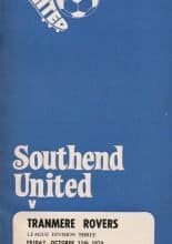 Southend United v Tranmere Rovers  11-Oct-1974