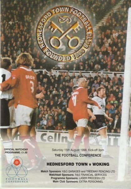 Hednesford Town v Woking 15-Aug-1998