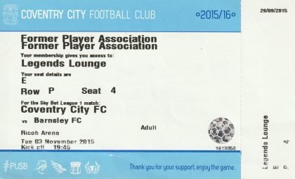 Coventry City v Barnsley 03-Nov-2015