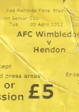 AFC Wimbledon v Hendon 03-Apr-2012