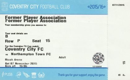 Coventry City v Northampton Town  07-Nov-2015