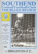 Southend United v Brighton and Hove Albion 26-Sep-1987