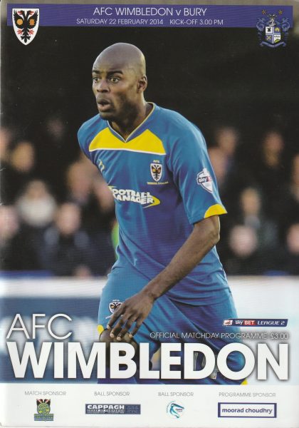 AFC Wimbledon v Bury 22-Feb-2014