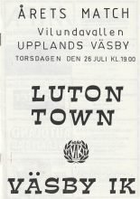 Luton Town v Väsby IK  26-Jul-1984