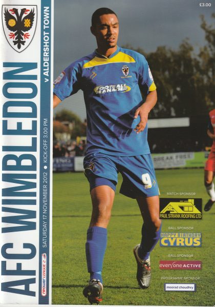 AFC Wimbledon v Aldershot Town  17-Nov-2012