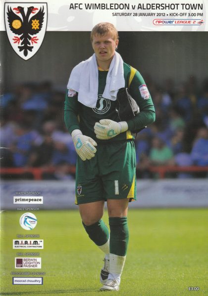 AFC Wimbledon v Aldershot Town 28-Jan-2012
