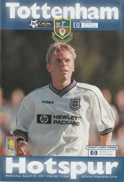 Tottenham Hotspur v Aston Villa 27-Aug-1997