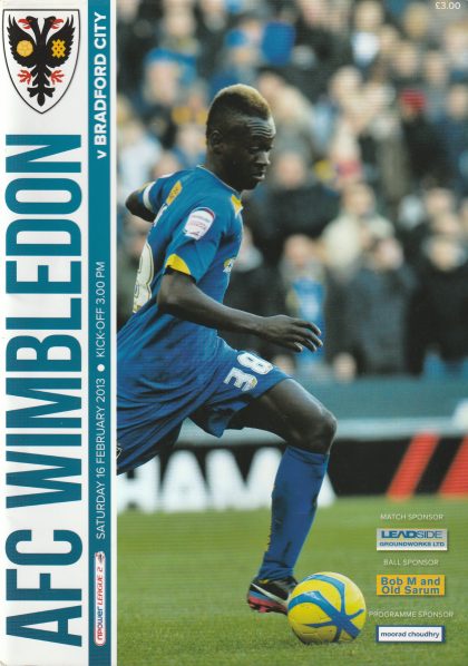 AFC Wimbledon v Bradford City 16-Feb-2013