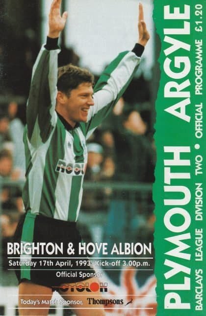 Plymouth Argyle v Brighton and Hove Albion 17-Apr-1993