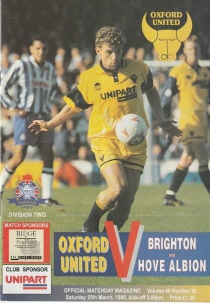 Oxford United v Brighton & Hove Albion 25-Mar-1995