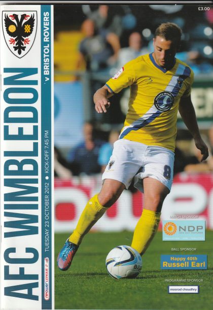 AFC Wimbledon v Bristol Rovers 23-Oct-2012