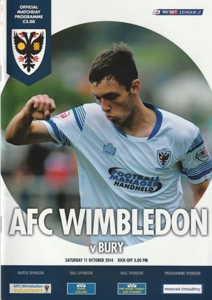 AFC Wimbledon v Bury 11-Oct-2014