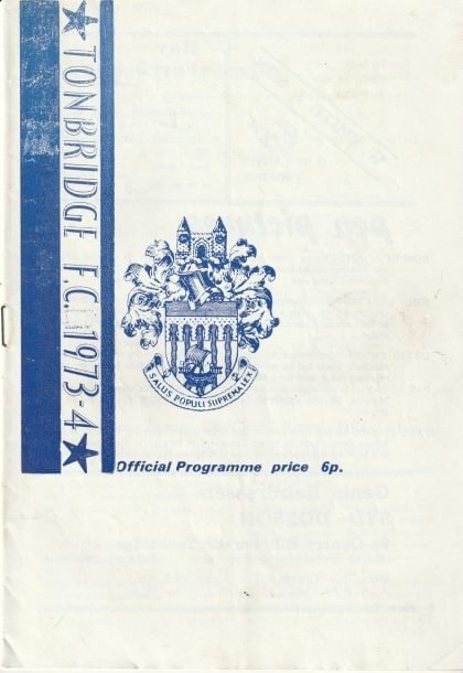 Tonbridge v Canterbury City  20-Aug-1973