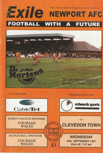 Newport AFC v Clevedon Town  24-Sep-1997