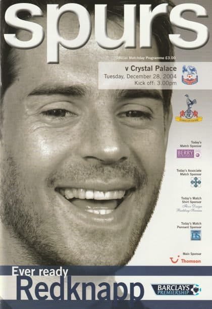 Tottenham Hotspur v Crystal Palace   28-Dec-2004