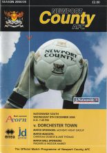 Newport County v Dorchester Town  08-Dec-2004