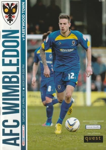 AFC Wimbledon v Fleetwood Town 27-Apr-2013
