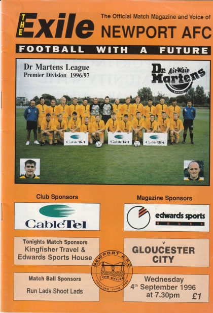Newport AFC v Gloucester City 04-Sep-1996