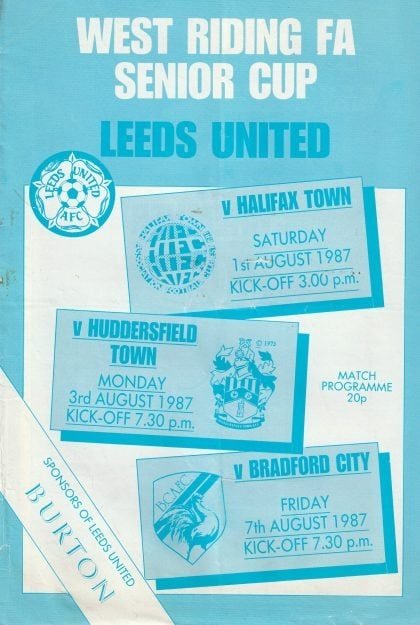 Leeds United v Huddersfield Town 03-Aug-1987
