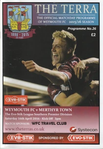 Weymouth v Merthyr Town 16-Apr-2016