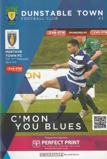 Dunstable Town v Merthyr Town 27-Feb-2016