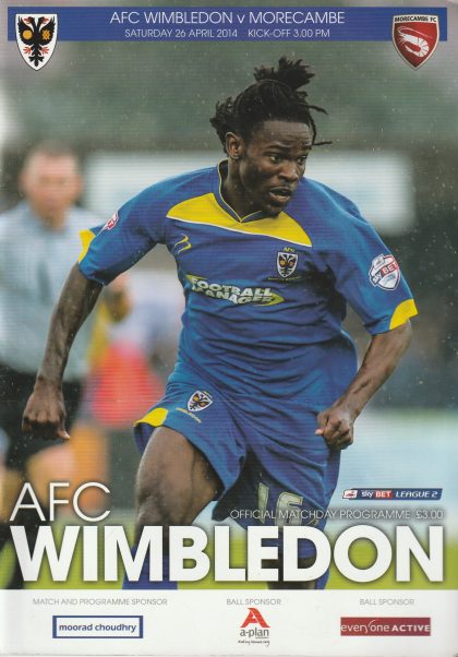 AFC Wimbledon v Morecambe 26-Apr-2014