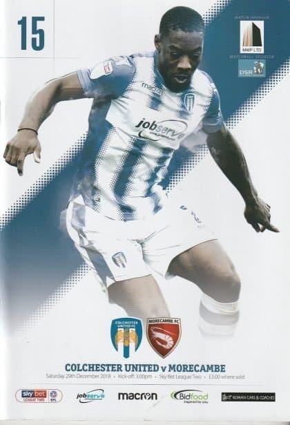 Colchester United v Morecambe  29-Dec-2018