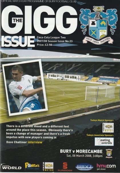Bury v Morecambe 08-Mar-2008
