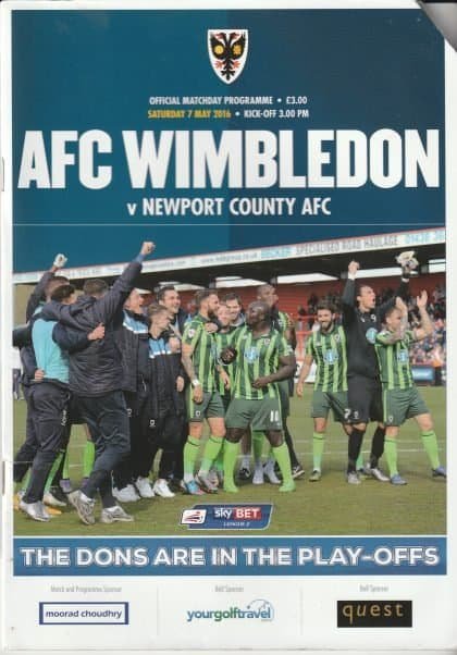 AFC Wimbledon v Newport County  07-May-2016