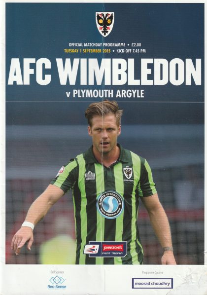 AFC Wimbledon v Plymouth Argyle 01-Sep-2015
