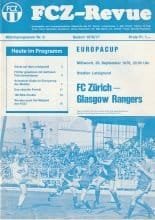 FC Zurich v Glasgow Rangers  29-Sep-1976