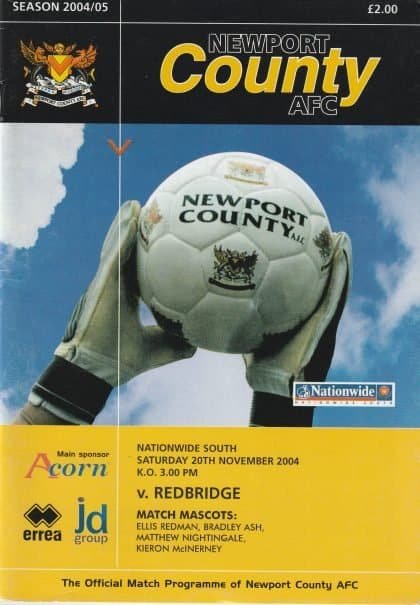 Newport County v Redbridge  20-Nov-2004