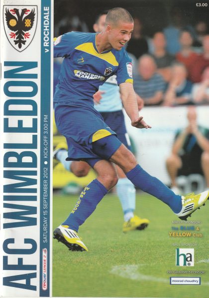 AFC Wimbledon v Rochdale  15-Sep-2012