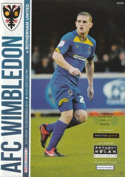AFC Wimbledon v Rotherham United 15-Dec-2012