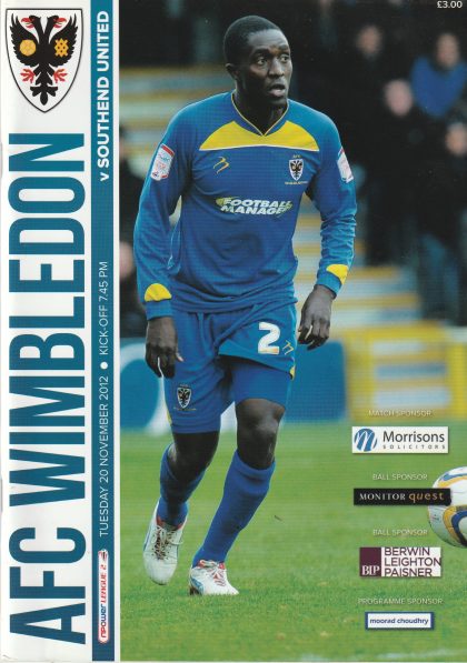 AFC Wimbledon v Southend United  20-Nov-2012