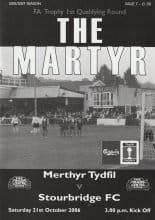 Merthyr Tydfil v Stourbridge  21-Oct-2006