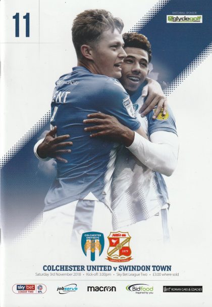 Colchester United v Swindon Town 03-Nov-2018