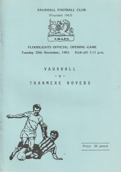 Vauxhall Motors v Tranmere Rovers 29-Nov-1983