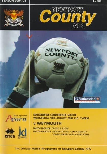 Newport County v Weymouth 18-Aug-2004
