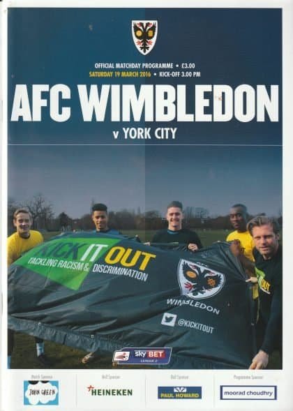 AFC Wimbledon v York City  19-Mar-2016