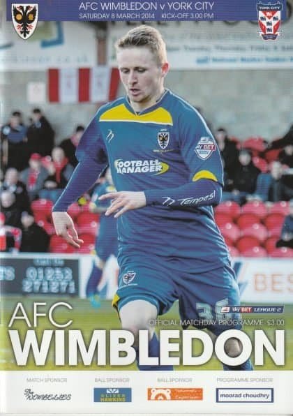 AFC Wimbledon v York City  08-Mar-2014