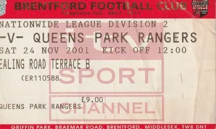 Brentford v Queens Park Rangers 24-Nov-2001