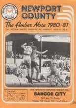 Newport County v Bangor City 10-Jan-1981
