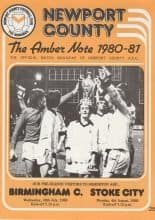 Newport County v Birmingham City 30-Jul-1980