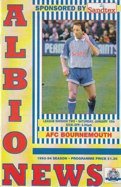 Brighton & Hove Albion v AFC Bournemouth 15-Jan-1994