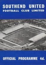 Southend United v Bournemouth & Boscombe Athletic  24-Aug-1963