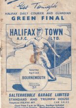 Halifax Town v Bournemouth & Boscombe  02-Apr-1960